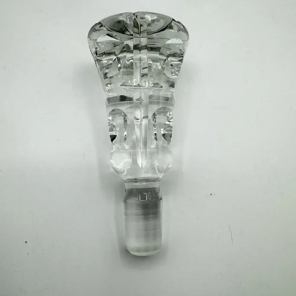 Crystal Liquor Decanter with Star and Diamond Pattern Clear -Excellent Condition